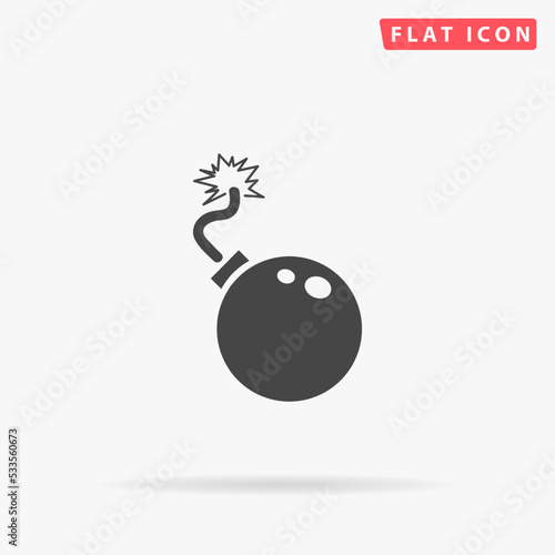 Bomb flat vector icon