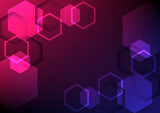 Blue and purple hexagon background abstract backdrop for technology medical business art wallpaper concept art