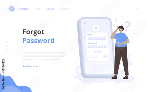 Forgot password illustration landing page