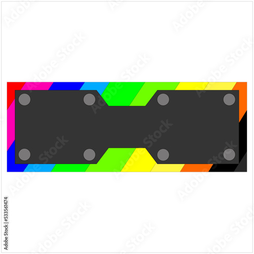 under the rainbow colored construction background