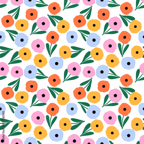 seamless pattern with flowers