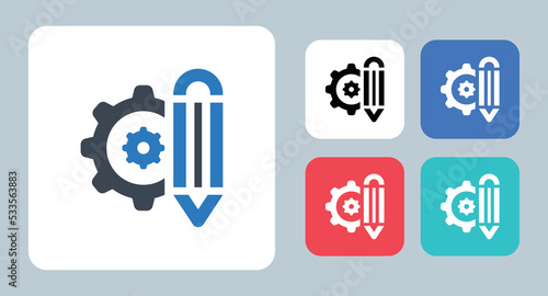 Edit icon - vector illustration . edit, Copywriting, content, Editing, Editor, Setting, Management, Write, Settings, Configuration, sign, symbol, flat, icons .