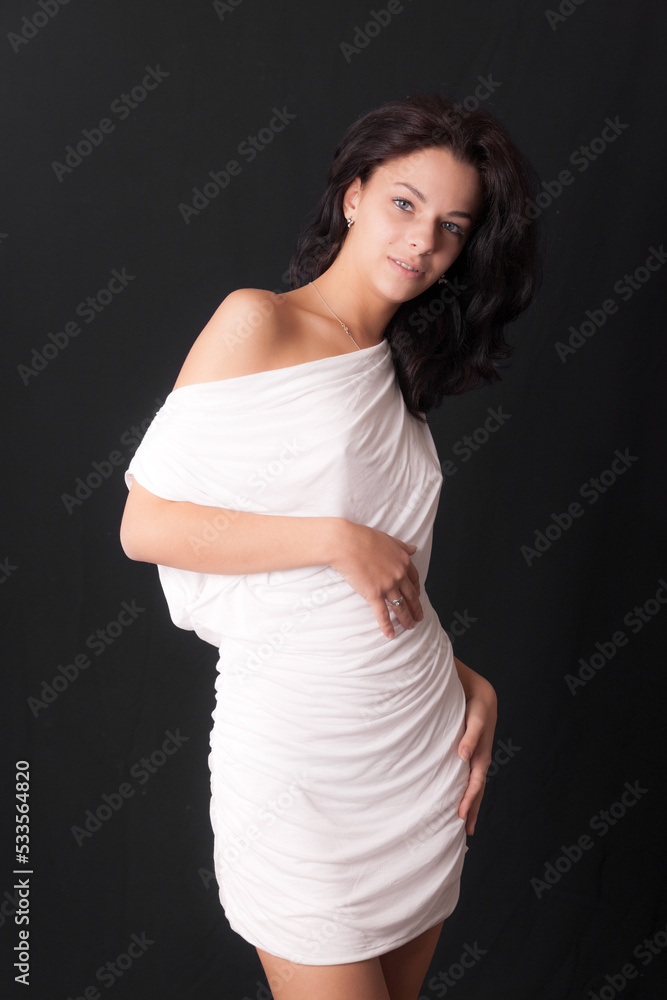 studio portrait of a girl on a black background studio portrait of a girl on a black background