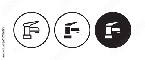 water tap icon vector, sign, symbol, logo, illustration, editable stroke, flat design style isolated on white linear