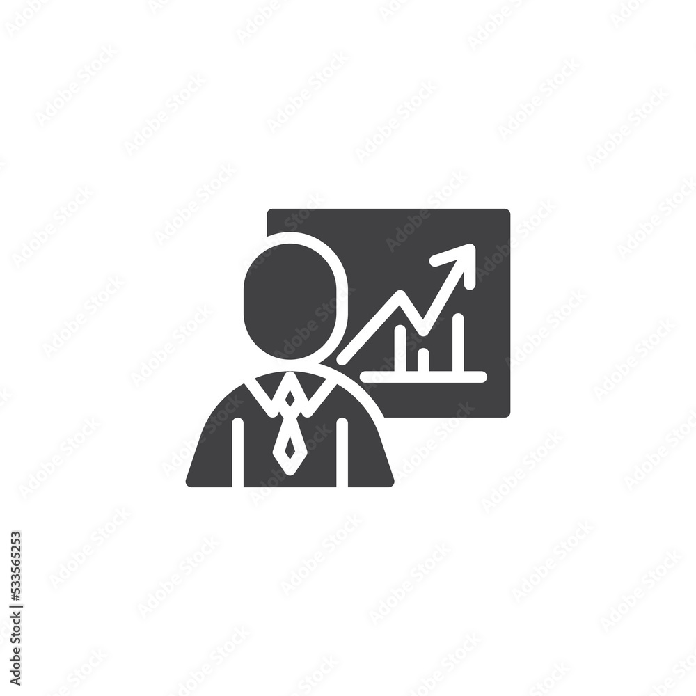 Data analyst vector icon Data analyst vector icon