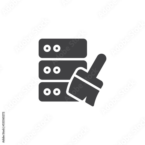 Data cleaning vector icon