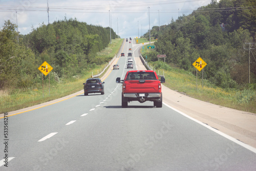 Wallpaper Mural Cars and vehicles on a highway or road Torontodigital.ca