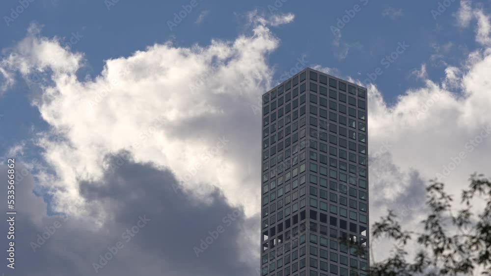 4K video with the glass window frames from a skyscraper office building in Manhattan, New York, during a cloudy morning. Landmarks of America modern buildings. 4K video with the glass window frames from a skyscraper office building in Manhattan, New York, during a cloudy morning. Landmarks of America modern buildings.