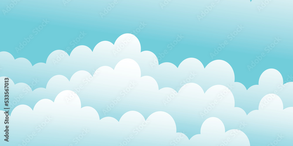 Blue sky and clouds. Nature background. Concept template for brochures, book covers, magazine, card, branding, banners. copy space for the text. illustration design style.