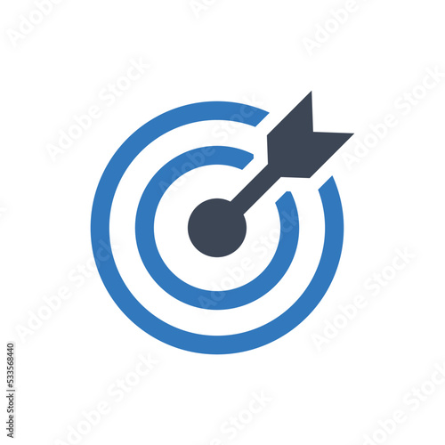 Target objective icon vector graphic illustration