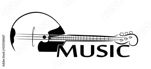 The symbol of ancient folk string instrument.