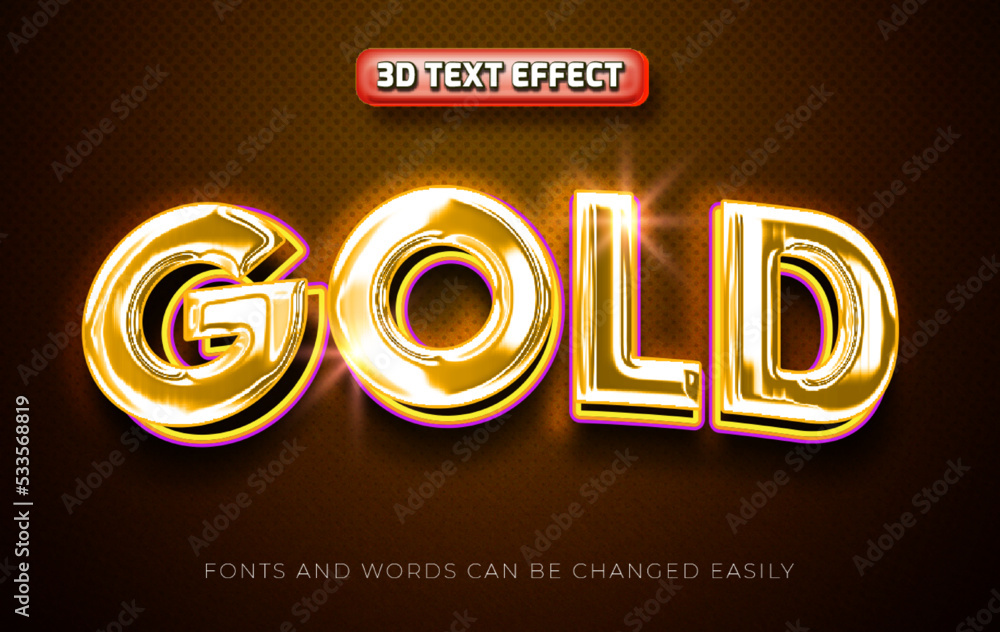 Gold Shiny 3d Editable Text Effect Style Stock Vector Adobe Stock Gold Shiny 3d Editable Text Effect Style Stock Vector Adobe Stock