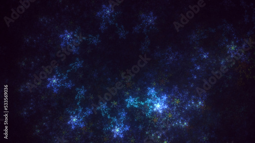 3D rendering abstract colorful fractal light background © BetiBup33