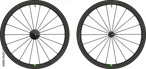 Quadro su tela illustration, bicycle wheels, road rims