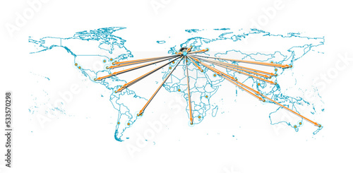Vector Germany concept map, export concept map for Germany on white background suitable for export concepts. File is suitable for digital editing and size prints of all sizes.