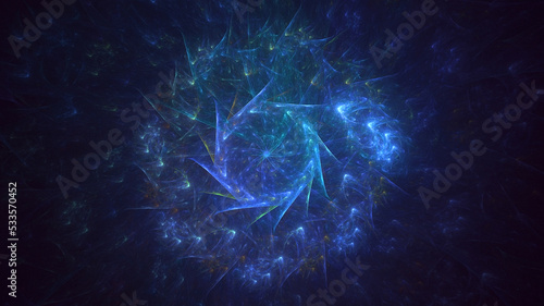 3D rendering abstract round light background