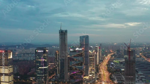 Wallpaper Mural city skyline at night Torontodigital.ca