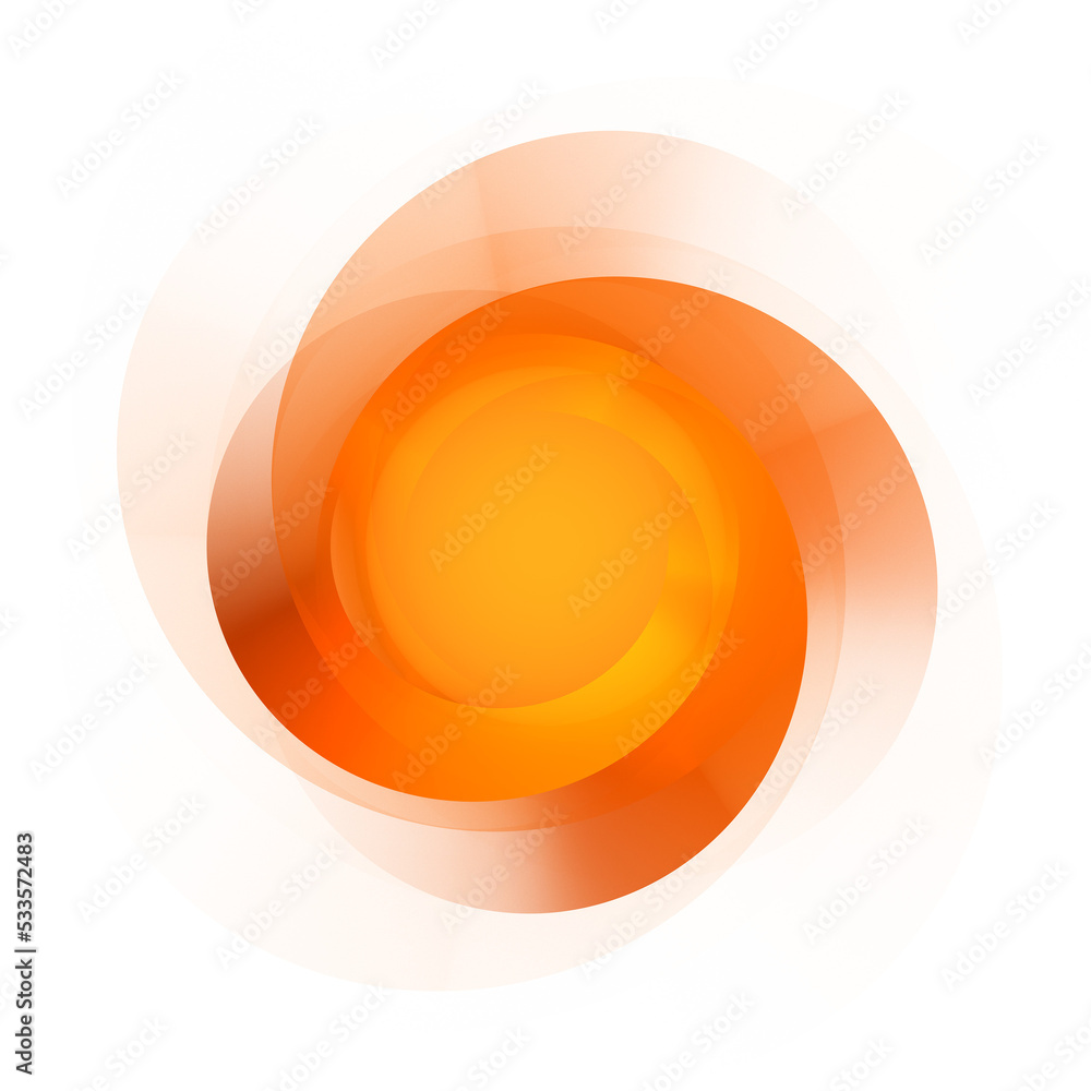 Orange twister circle shape element