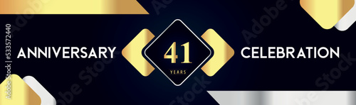 41 years anniversary celebration background. Premium design for poster, banner, booklet, marriage, weddings, birthday party, celebration event, graduation, jubilee, ceremony, holiday. Free Download 41 years anniversary celebration background. Premium design for poster, banner, booklet, marriage, weddings, birthday party, celebration event, graduation, jubilee, ceremony, holiday. - GFXLoad
