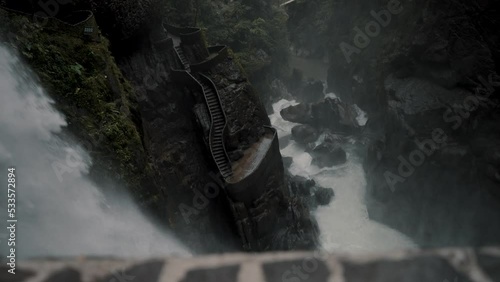 Revealed Impressive Landscape Of Pailon Del Diablo Waterfall (Devil's Cauldron) In Ecuador.