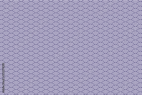 Purple background of the Japanese traditional wave　pattern