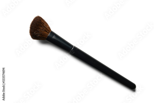 Black Makeup Brush Isolated With a Natural Soft Shadow