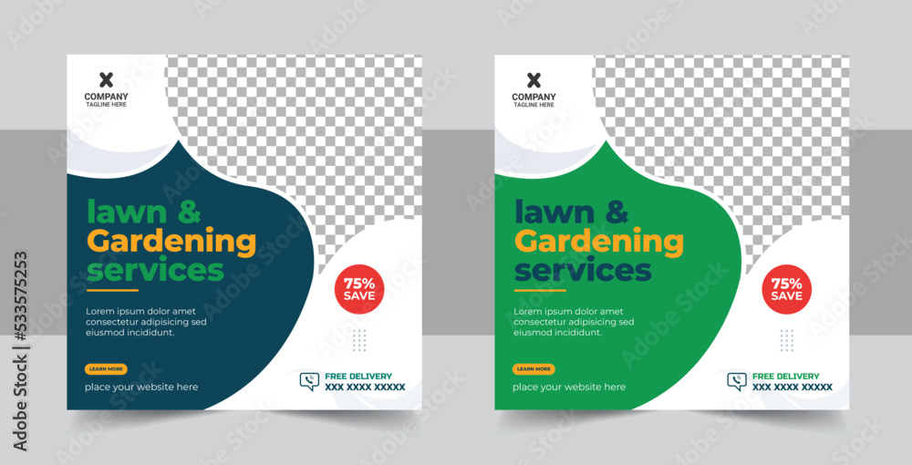 Agro farm services social media post or web banner template design template Agro farm services social media post or web banner template design template