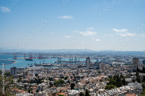 Wallpaper Mural View of the port of the city of Haifa from the side of the sculpture park. Torontodigital.ca