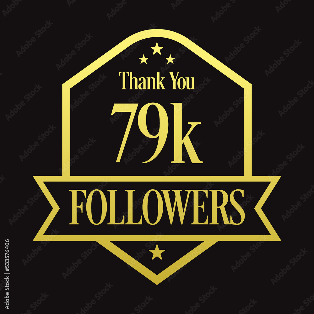 Thank you 79K followers, 79000 followers celebration, Vector Illustration Thank you 79K followers, 79000 followers celebration, Vector Illustration