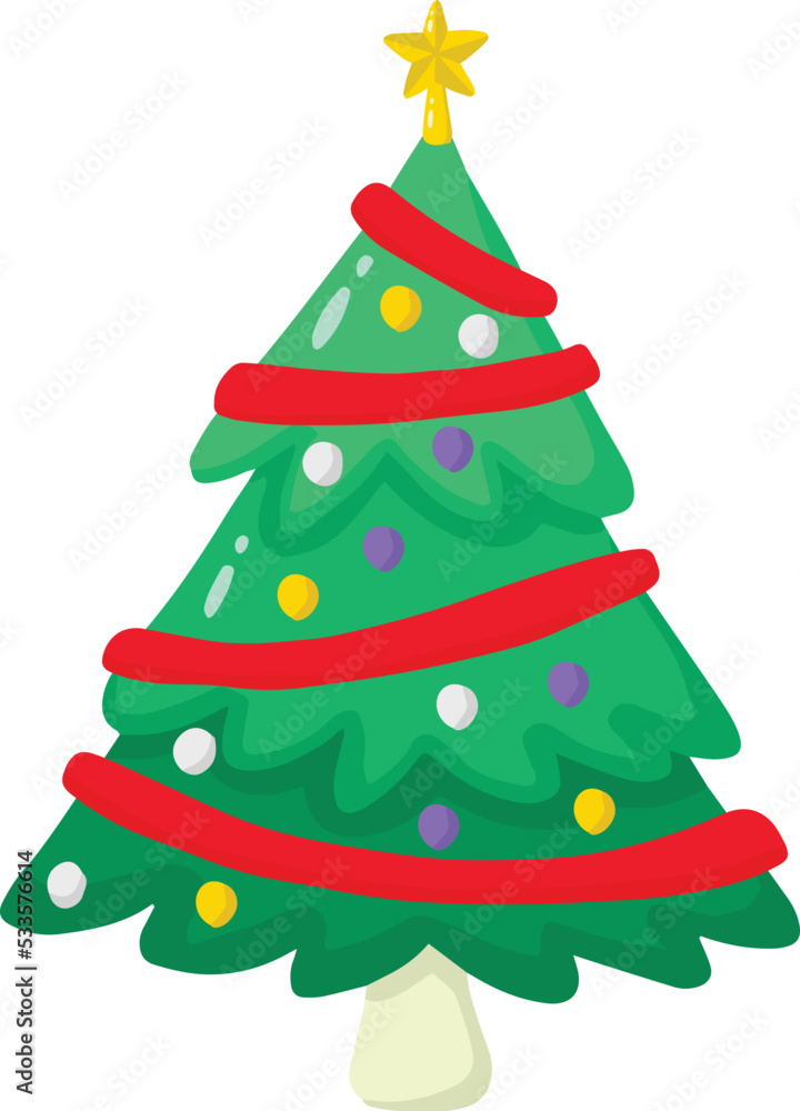 Hand Drawn christmas tree illustration Hand Drawn christmas tree illustration