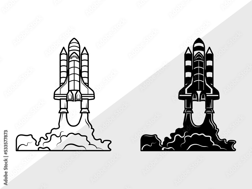 Rocket SVG, Rocket SVG, Rocket ship Svg, Spaceship Svg, Rocket Launch
