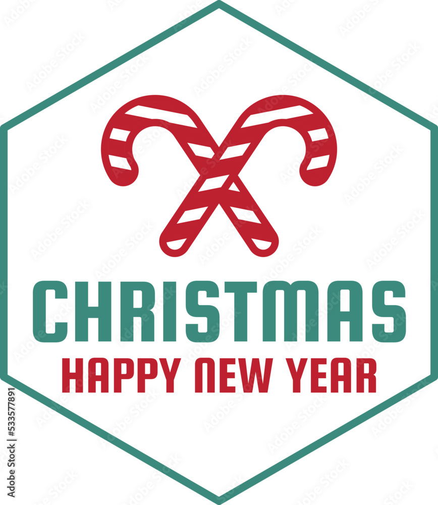 Merry Christmas and happy new year lettering and quote illustration Merry Christmas and happy new year lettering and quote illustration