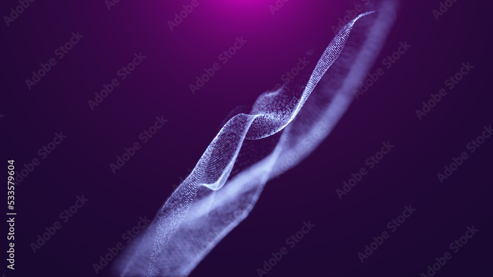 Abstract colorful dynamic futuristic particles wave background, futuristic glowing particles technology background, Data visualization, cyberspace Big data technology, 3d rendering Abstract colorful dynamic futuristic particles wave background, futuristic glowing particles technology background, Data visualization, cyberspace Big data technology, 3d rendering