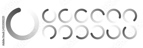 Circular Loading Buffering Icons Vector Video Ready for Animation Gif All Keyframes Frames Bufring Circle Waiting for Connection Buffer Preloader Download Symbol Easy Replace Color