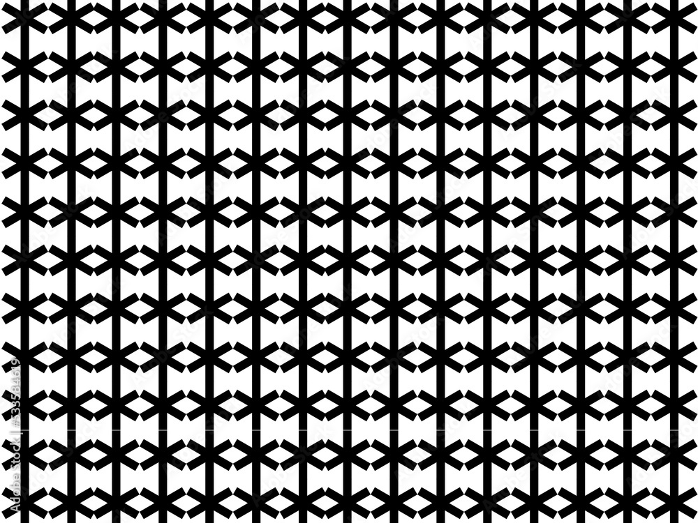 Black and white Repeating geometric pattern