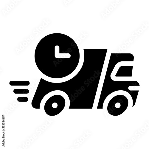 fast delivery glyph icon