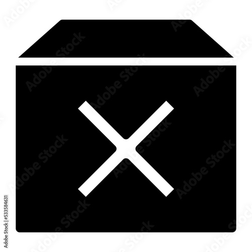 hazardous glyph icon