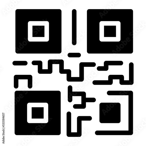 qr qode glyph icon