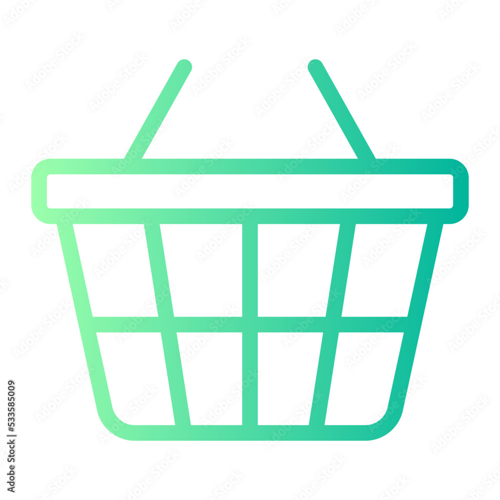 shopping basket gradient icon shopping basket gradient icon