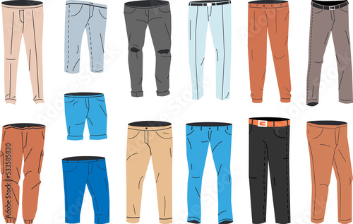 Принти на полотні Man denim trousers or pants