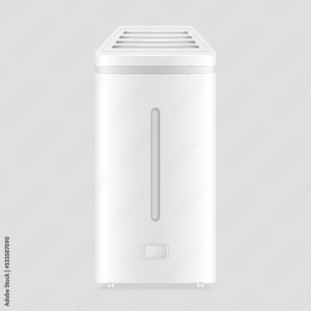 Realistic 3d white air purifier home climate control. Modern household appliance for humidifier Realistic 3d white air purifier home climate control. Modern household appliance for humidifier