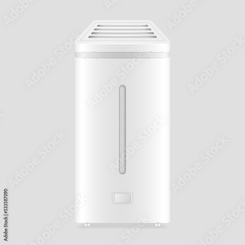 Realistic 3d white air purifier home climate control. Modern household appliance for humidifier