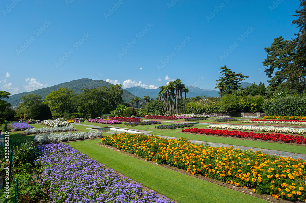Botanical Gardens of Villa Taranto in Verbania. Province of Piedmont in Northern Italy