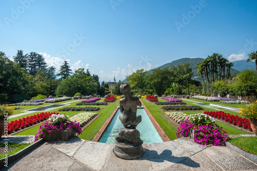 Botanical Gardens of Villa Taranto in Verbania. Province of Piedmont in Northern Italy photo