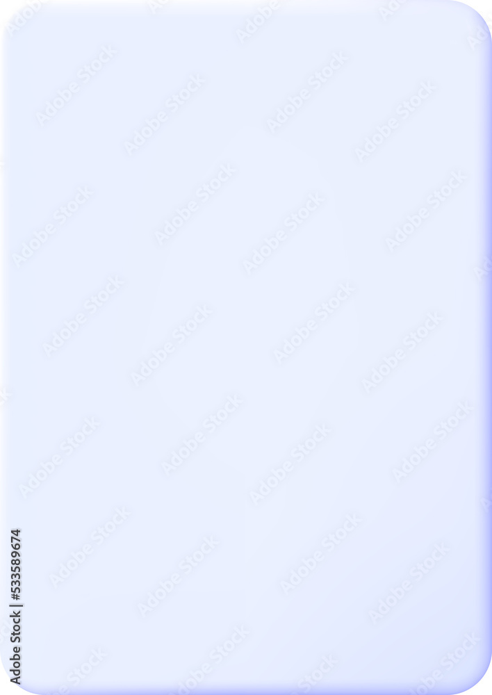 3D White Plastic or Paper Sheet 3D White Plastic or Paper Sheet