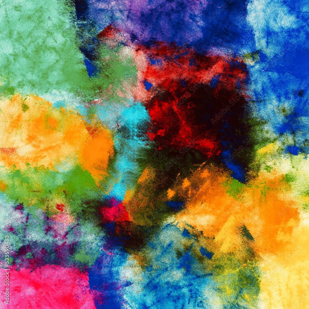 multicoloured alcohol ink background with bright colours on the black background, fluid liquid texture