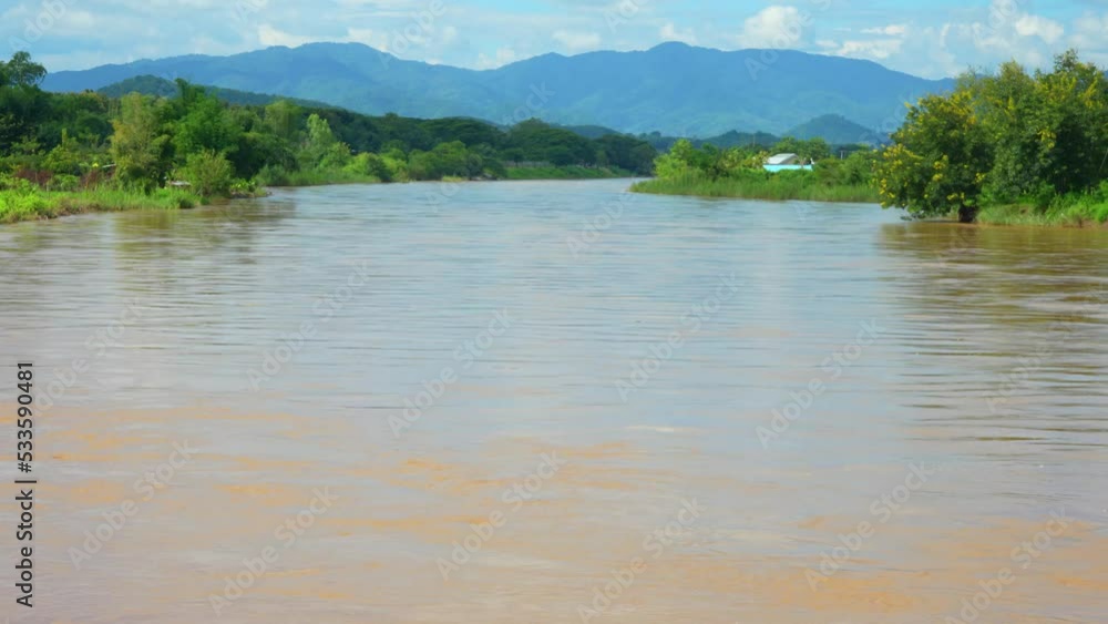 water in a fast-flowing river down from a distant mountain water in a fast-flowing river down from a distant mountain