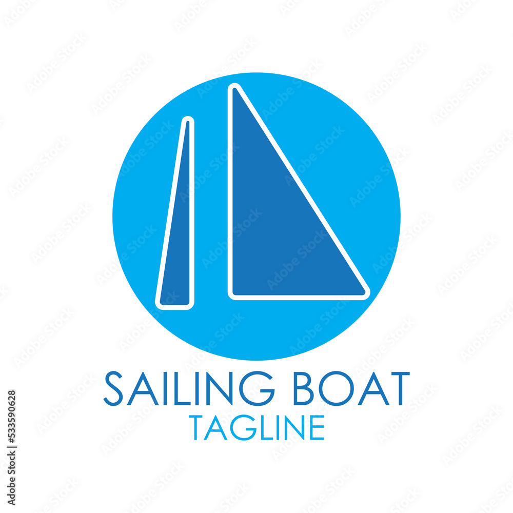 simple Sailing boat logo, Daily cruises, sea travel, vector logo-icon simple Sailing boat logo, Daily cruises, sea travel, vector logo-icon