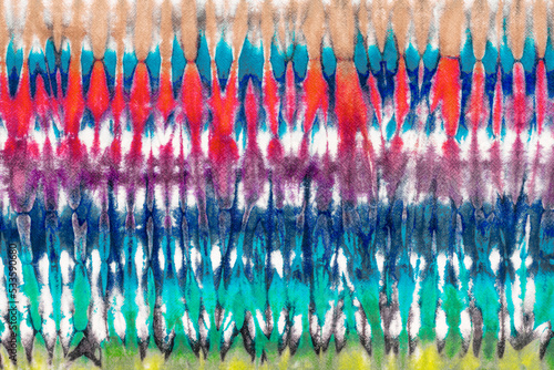 tie dye pattern hand dyed on cotton fabric abstract background.