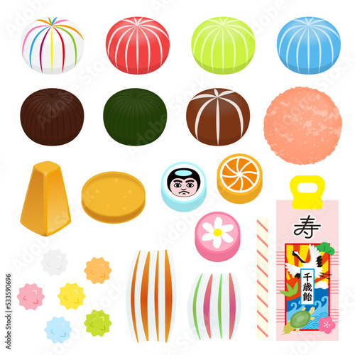 和飴のイラストセット